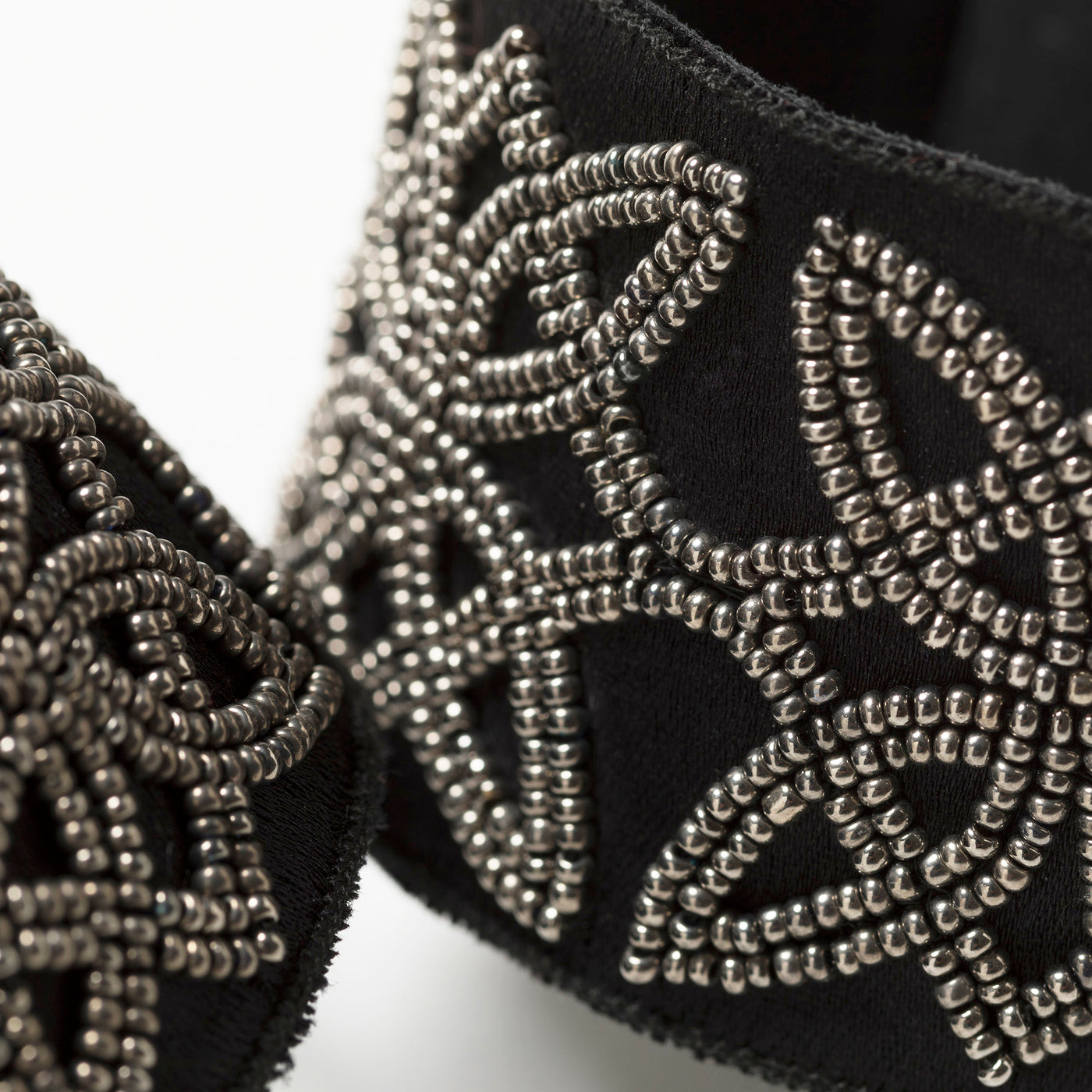 Lori Weitzner Ariadne Bracelet in Charcoal with Beading, Suede, Magnetic Closures