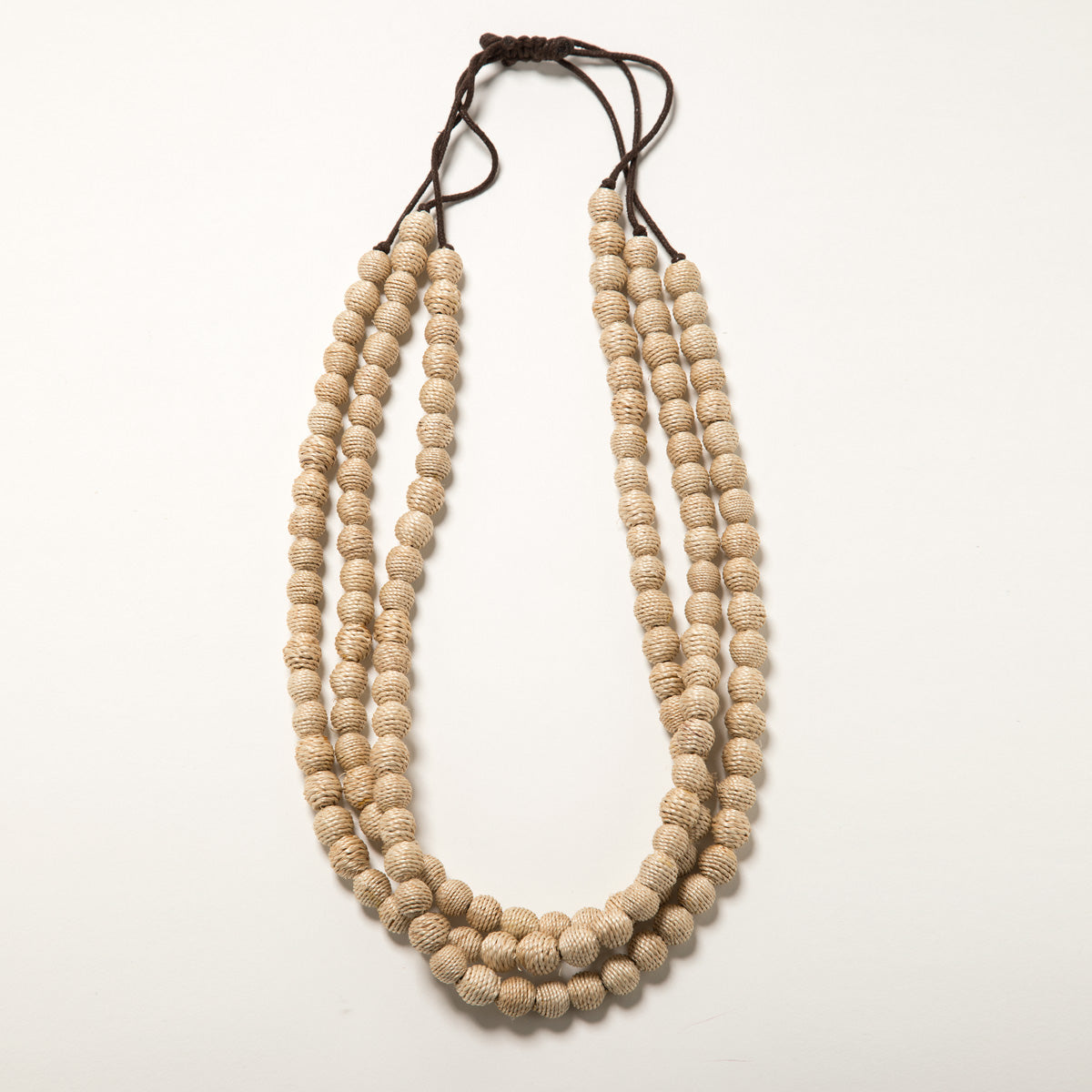 Lori Weitzner Calypso Necklace Wrapped Beading, Adjustable Closure 