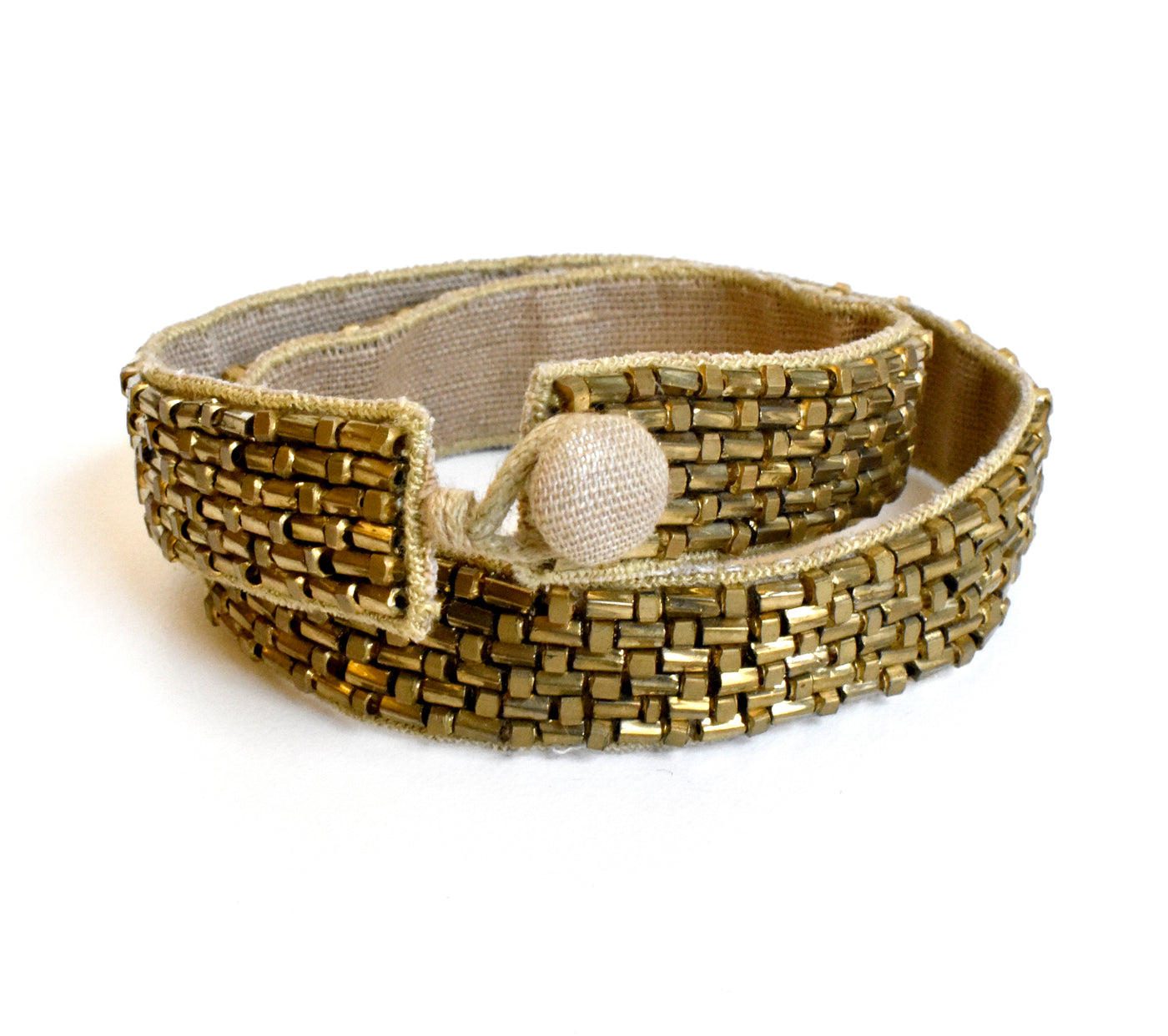 Lori Weitzner Helen double-wrap bracelet with beading